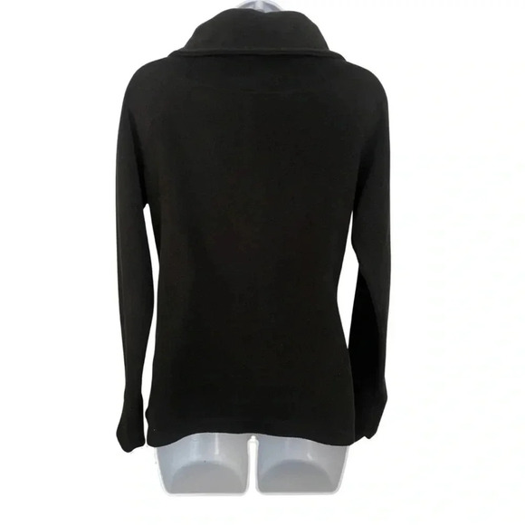 Athletic Collection by 26 Internationa Black Fleece Jacket with Gold Zip Detail - Picture 3 of 5